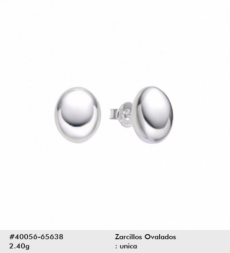 ARETE DE PLATA 925 OVALADO LISO