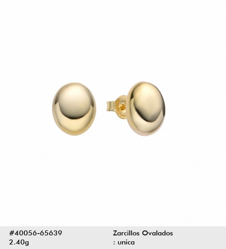 ARETE DE PLATA 925 OVALADO LISO