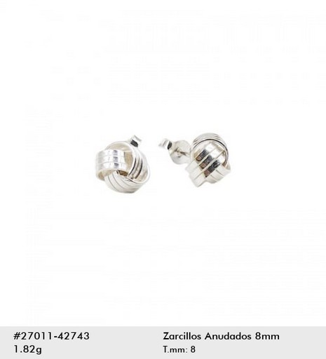 ARETE DE PLATA 925 NUDO LISO