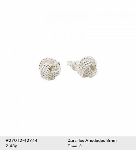 ARETE DE PLATA 925 NUDO LABRADO
