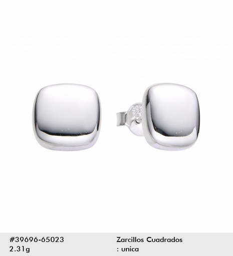 ARETE DE PLATA 925 CUADRADOS LISO