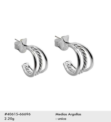 ARETES DE PLATA
