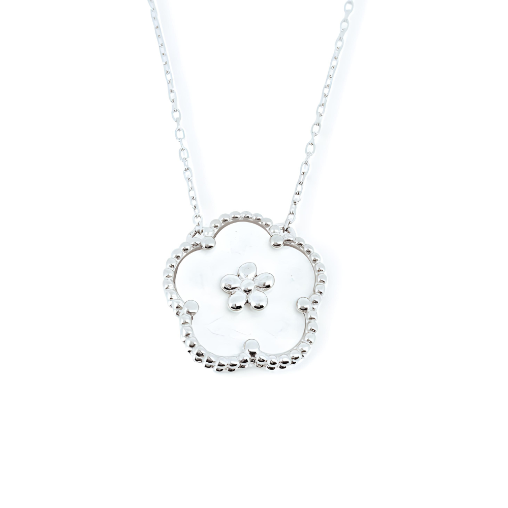 CADENA DE PLATA 925 FLOR NACAR