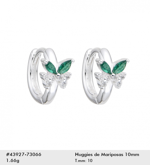 ARGOLLAS DE PLATA 925 MARIPOSA