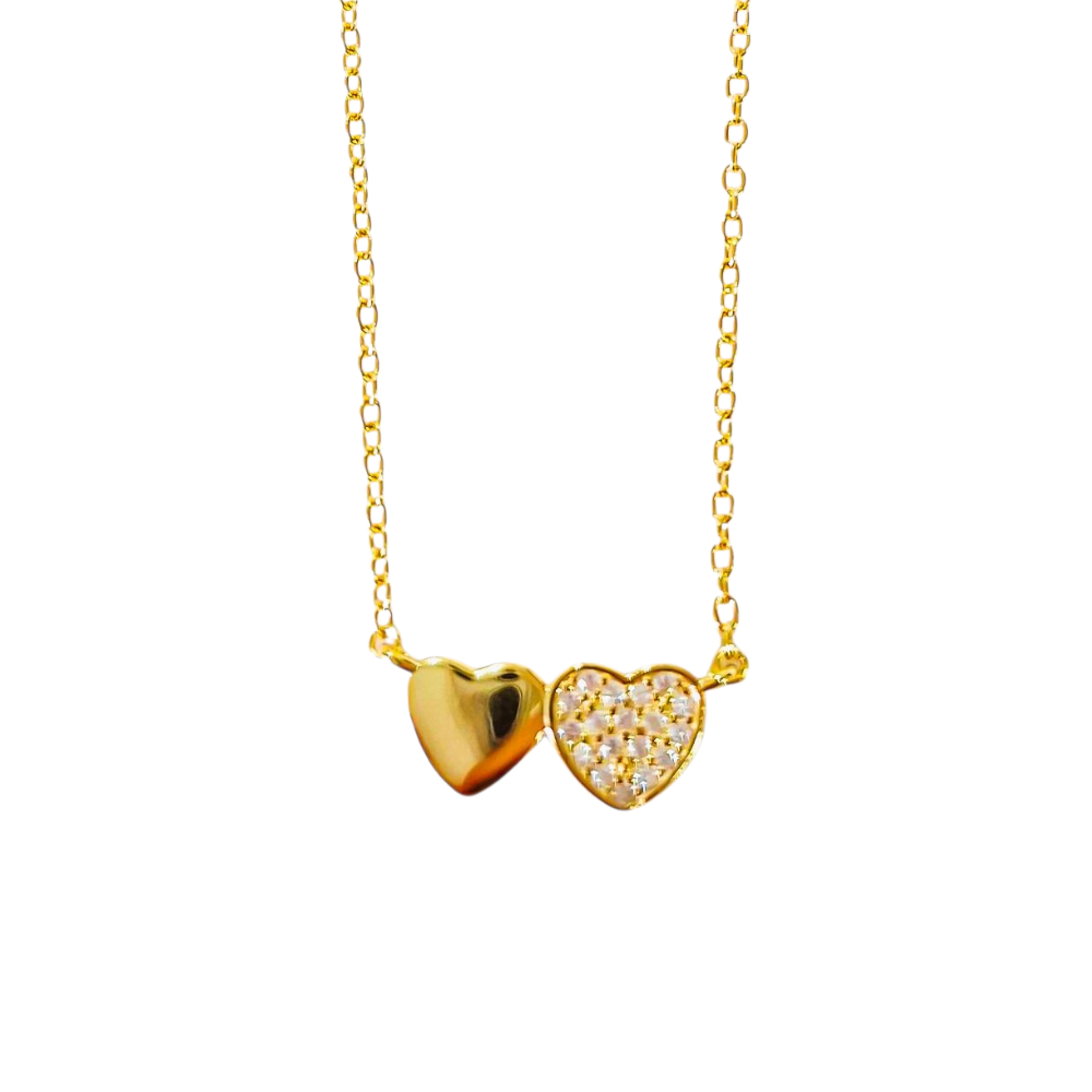 CADENA DE PLATA 925 DOBLE CORAZON