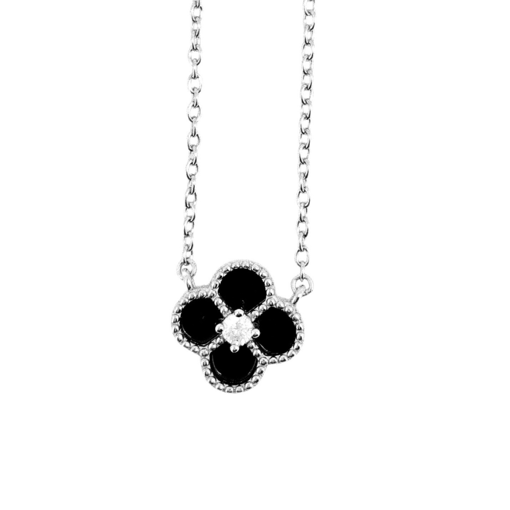 CADENA DE PLATA 925 VAN CLEEF NEGRO