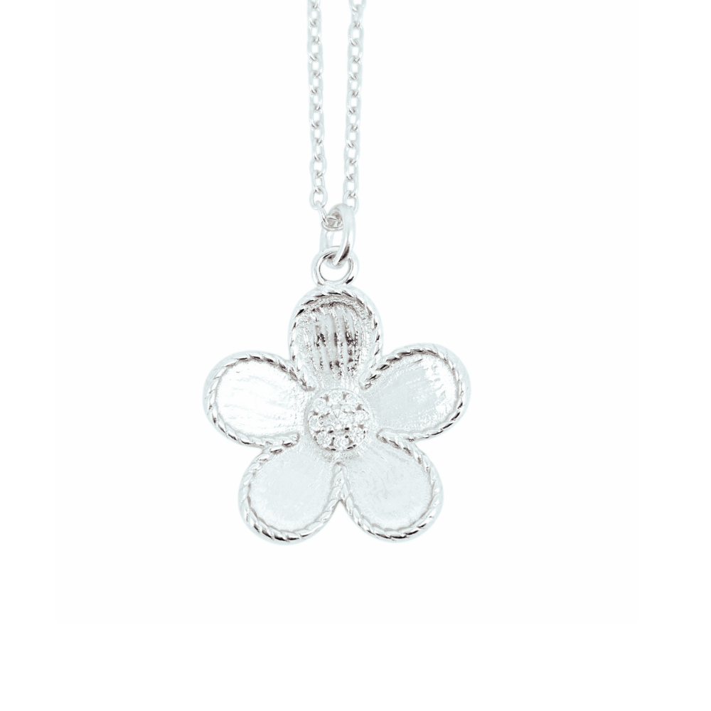 CADENA DE PLATA 925 FLOR SATINADA