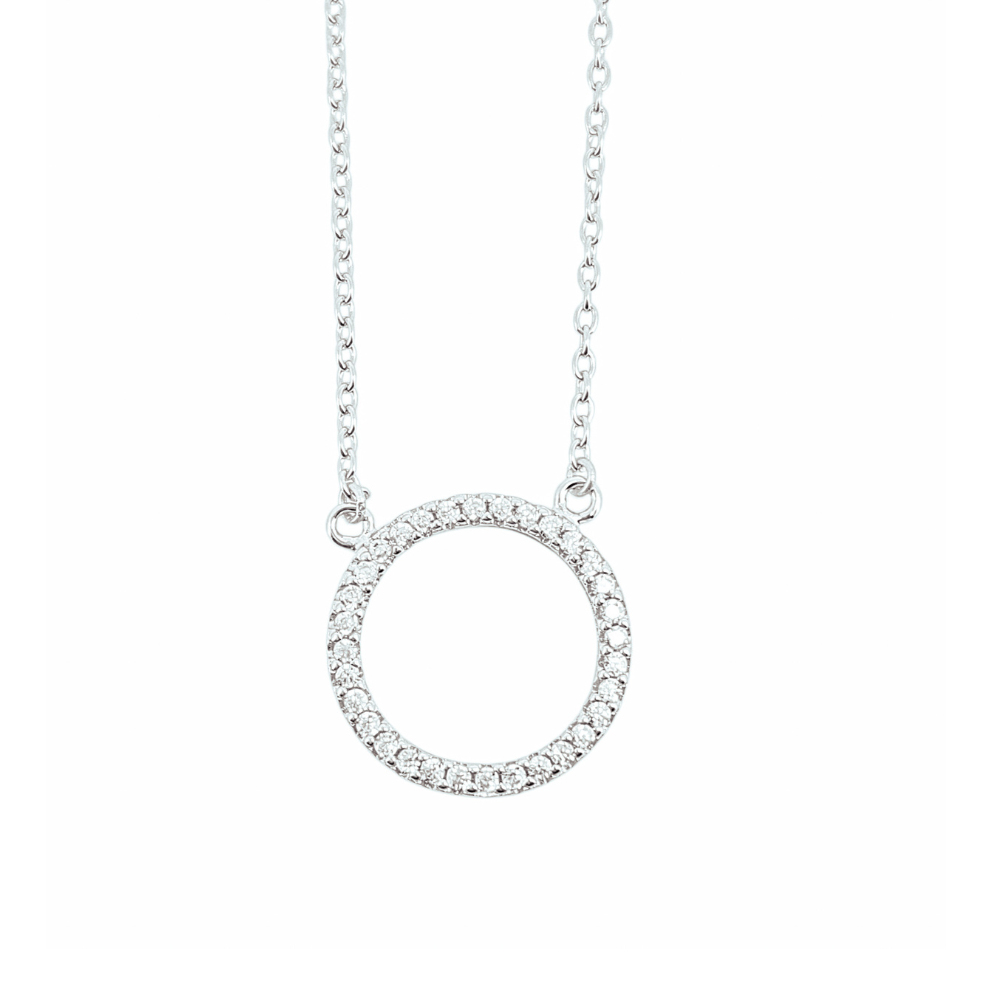 CADENA DE PLATA 925 CIRCULO CIRCONIAS