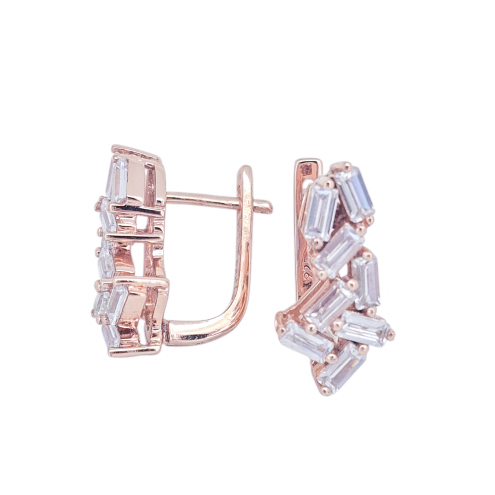 ARGOLLAS DE PLATA 925 BAGUETTE