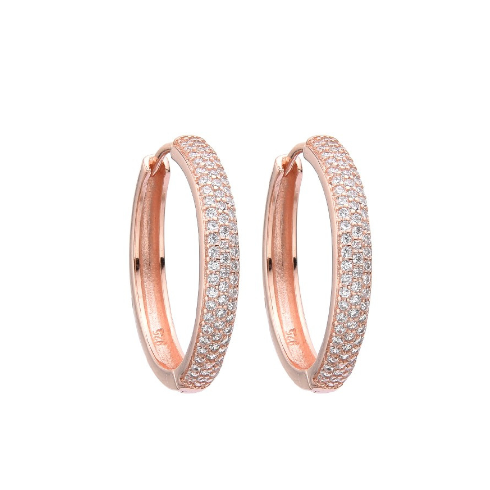 ARGOLLA DE PLAT A925 ORO ROSA - CIRCONIAS
