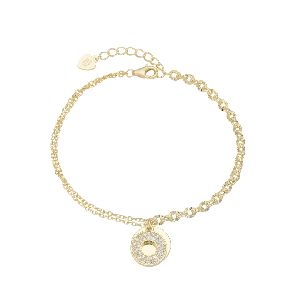 PULSERA DE PLATA 925 CIRCULO CIRCONIAS
