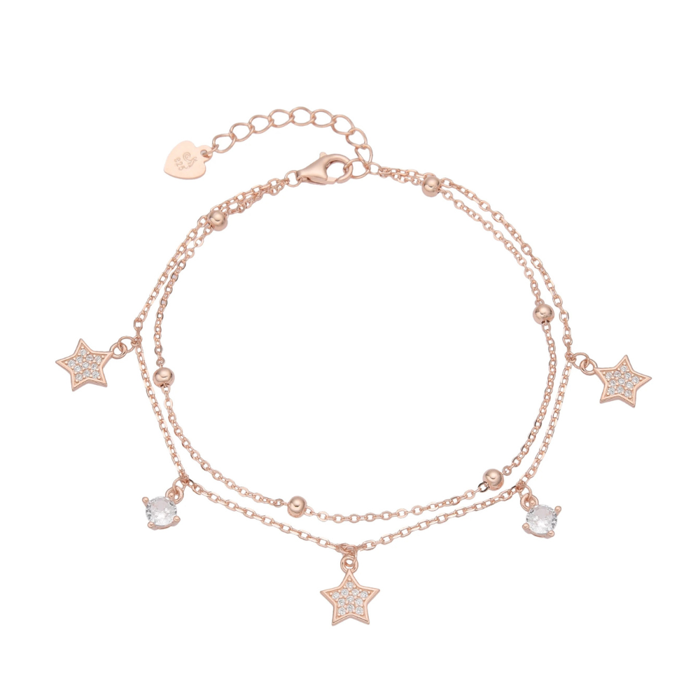 PULSERA DE PLATA 925 ESTRELLAS-CHISPA